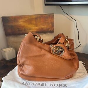 Michael Kors Brown Leather Shoulder Bag